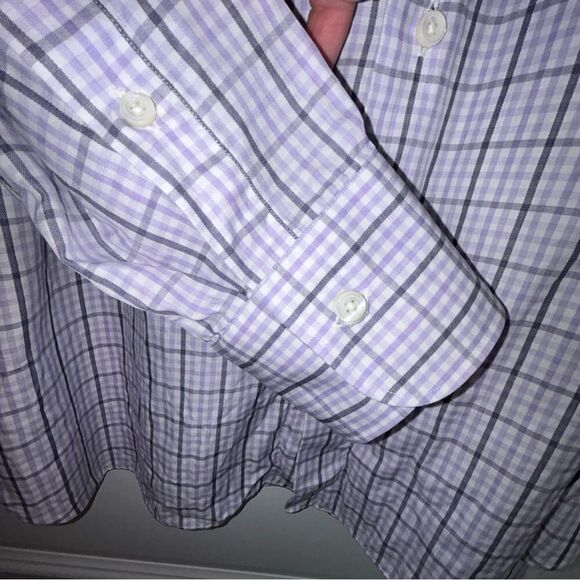 Ermenegildo Zegna Plaid Print Button Front Long Dress Shirt - Picture 2 of 8